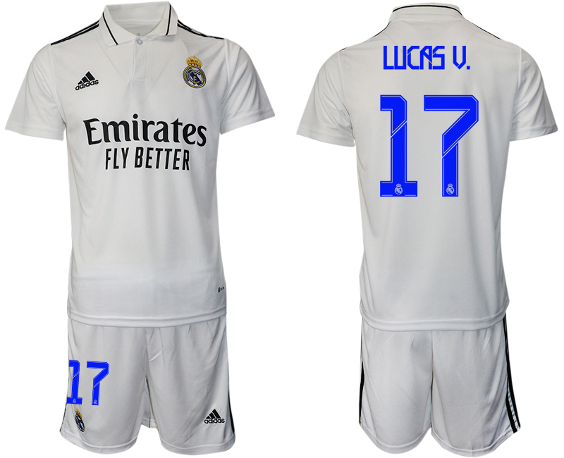 Men 2022-2023 Club Real Madrid home white #17 Adidas Soccer Jersey